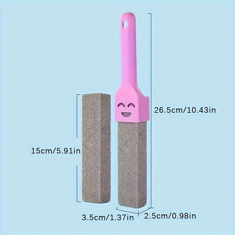 1 pumice stone cleaning brush with handle medium hardness reusable scrub stick for bathroom kitchen walls floors high   free stain remover bathroom cleaning tools details 1