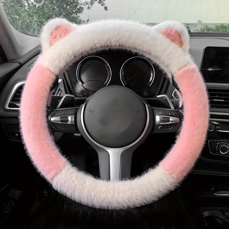 

Cat Ear Steering Wheel Cover - Anti-slip Grip For Winter , No Required