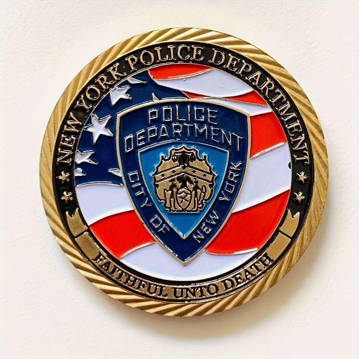 

New Police Eagle Challenge Coin - Collectible Golden Metal Commemorative Badge, Hero Gift