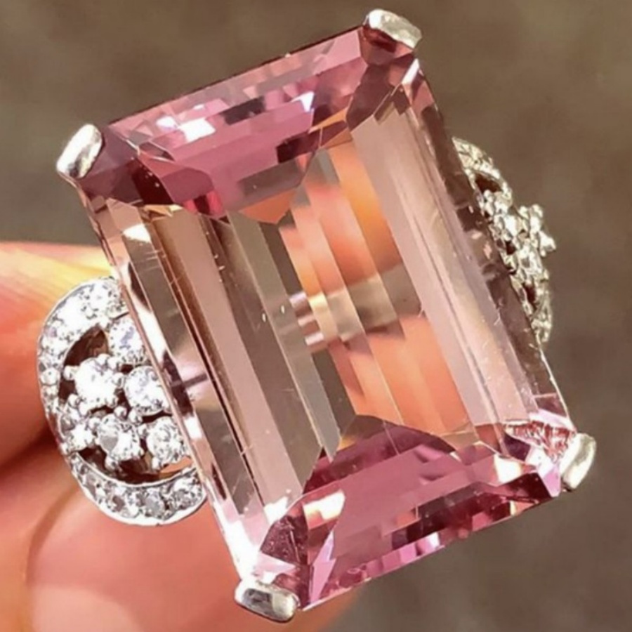 Image of Elegant Promise Ring With Cubic Synthetic Zirconia, Engagement Wedding Ring, Cocktail Ring, Luxurious And Elegant Women' Jewelry, Perfect For Parties, Weddings, And Valentine's Day Gifts