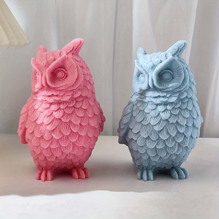 

Lontl Large Owl Silicone Mold, Diy Scented Candle Resin Casting Mold, 3d Standing Decor, Artistic Desktop Tool, Irregular Shape, Animal Theme, For Wax Crafts