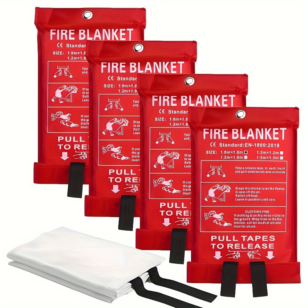 

Premium Fireproof Emergency Blanket - Flame Retardant, Heat Resistant, Durable, Compact - Essential Safety Tool For Home, Kitchen, School, Bbq, Car, Office, Warehouse, And Outdoor Activities