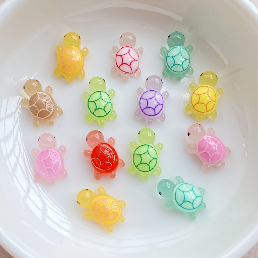 Décoration Pot Plante Tortue ZAMXHUG 50pcs Mini Tortues Lumineuses En Résine - Figurines DIY Pour Décoration Jardin Et Pots