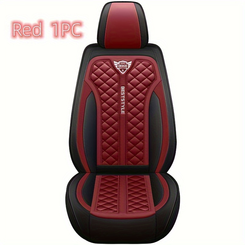 TEMU Luxury Pu Leather Car Seat Covers, Fits Sedans, Suvs & Pickup Trucks, Durable & Comfortable, Stylish Vehicle Interior Accessory, No Padding, Universal Fit