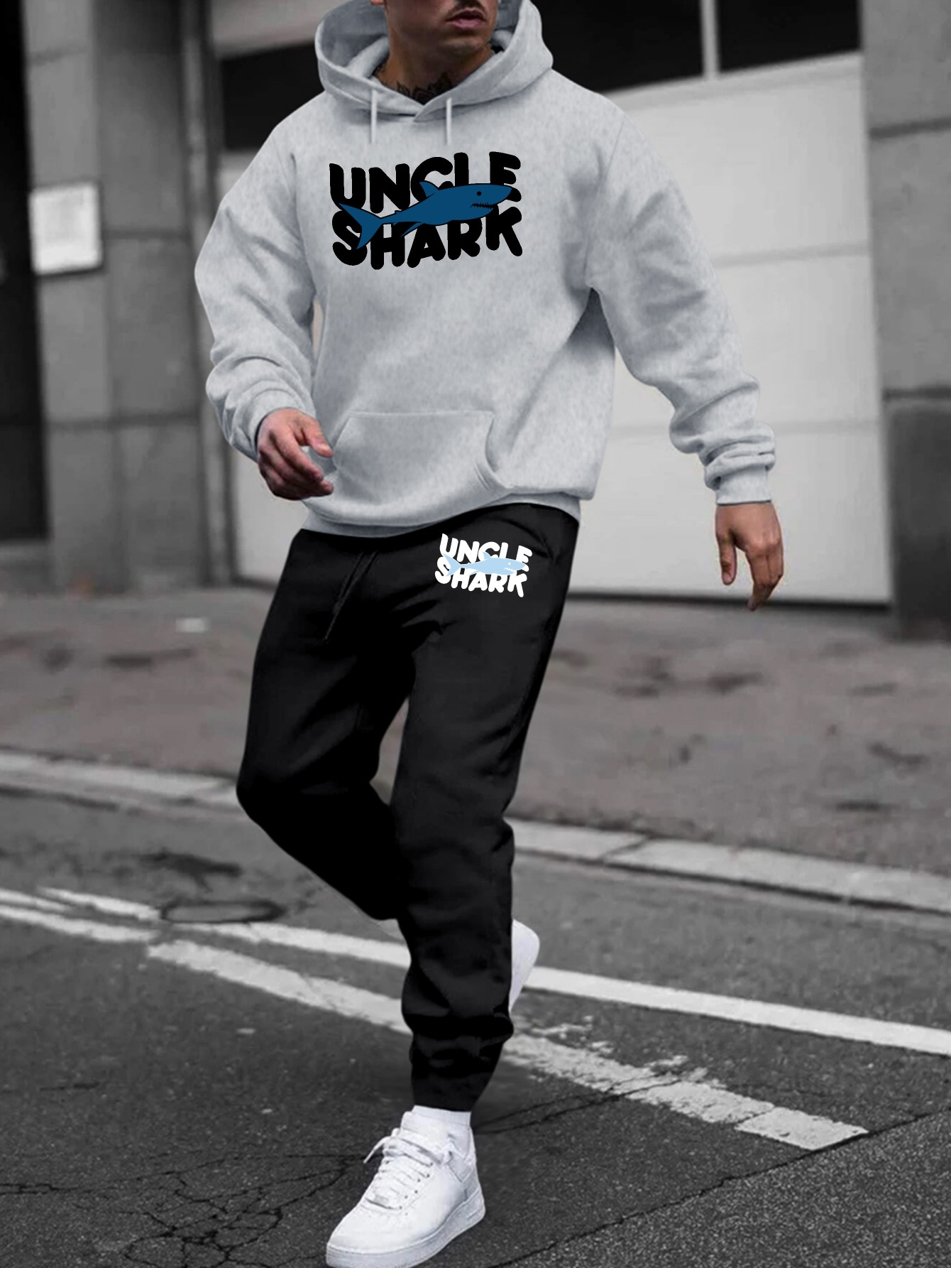 chaqueta sudadera capucha tío tiburón conjunto pantalones Temu Peru