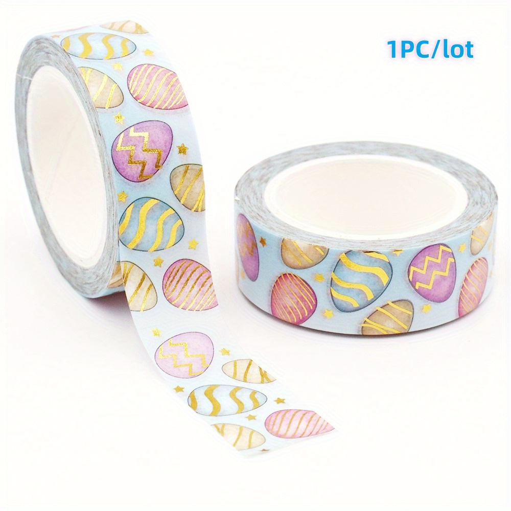 

1pc 15mm*10m Easter Egg Washi Tape, Gift Decorative Tape, Office Supplies, Paper Tape For Home And Office Use, Not Waterproof