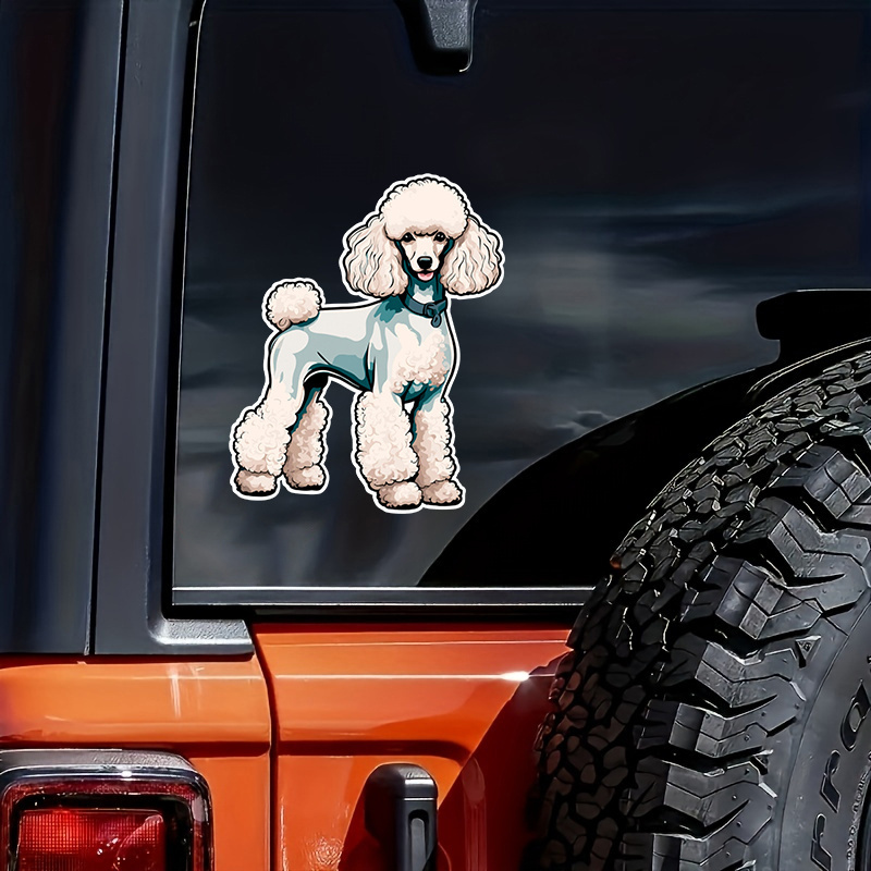 

Durable Vinyl Poodle Decal - /remove Adhesive For Vehicle Rear Window, Versatile Decoration For All Types Of Vehicles