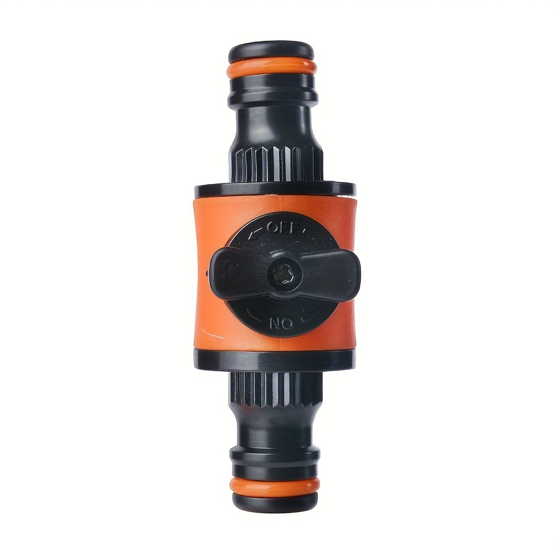 1pc, Quick-release Double-way Water Pipe Joint With Switch Shut-off Connector For Garden Hose Pipe Hose Clamp Repair