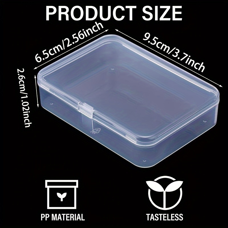 10/15 vnt. skaidrių plastikinių dėžučių su dangčiais – puikiai tinka karoliukams, žaidimo detalėms, vizitinėms kortelėms ir amatų reikmenims