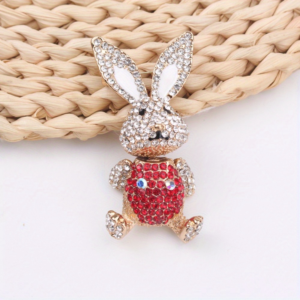 elegant cute rabbit brooch   fashion pin personalized niche accessory for women novelty clothing jewelry ideal for wedding party gifts details 1