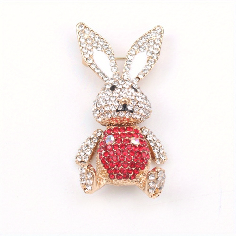 elegant cute rabbit brooch   fashion pin personalized niche accessory for women novelty clothing jewelry ideal for wedding party gifts details 3