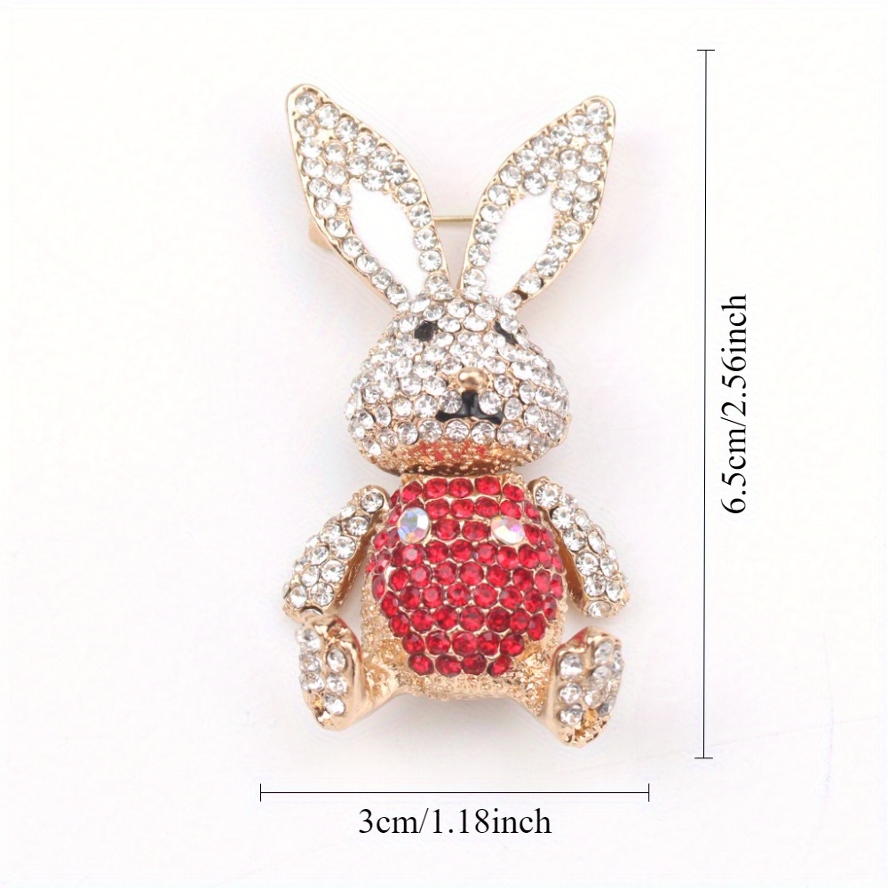 elegant cute rabbit brooch   fashion pin personalized niche accessory for women novelty clothing jewelry ideal for wedding party gifts details 4