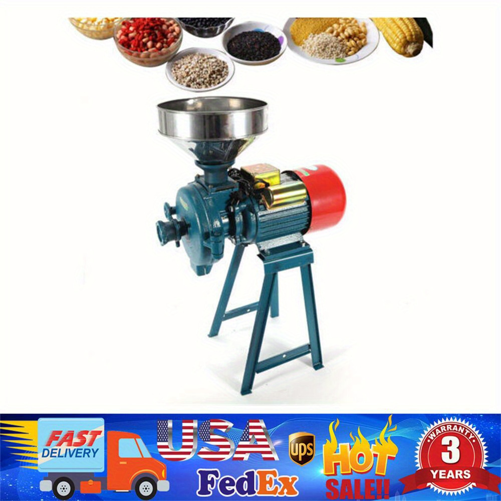 

Electric Grain Grinder Soybeans Rice Corn Wheat Mill Dry Grinding Machine 2200w