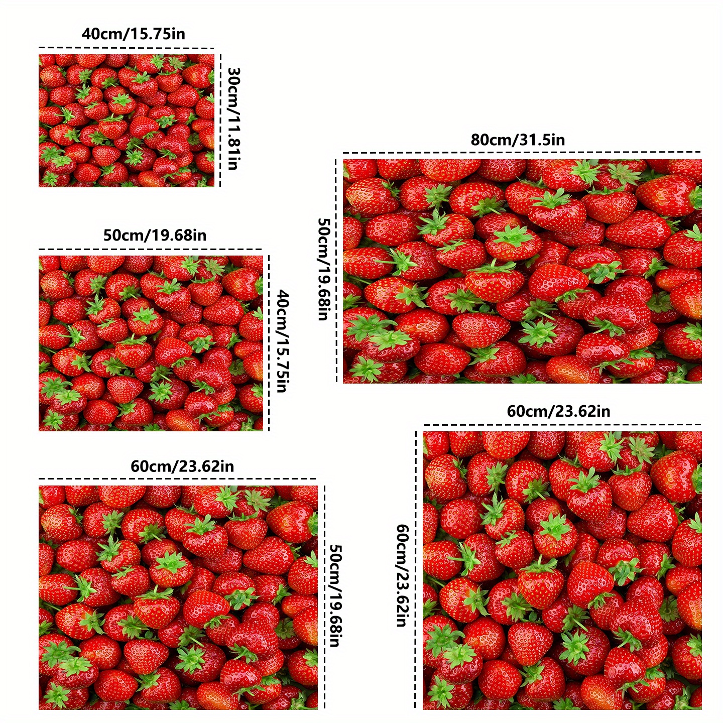 TEMU 1pc Dish Drying Mat Strawberry Theme Drying Mat Drain Mat, Dish Drainer Mat, Kitchen Universal Drain Mat, Kitchen Supplies Kitchen Drain Mat,