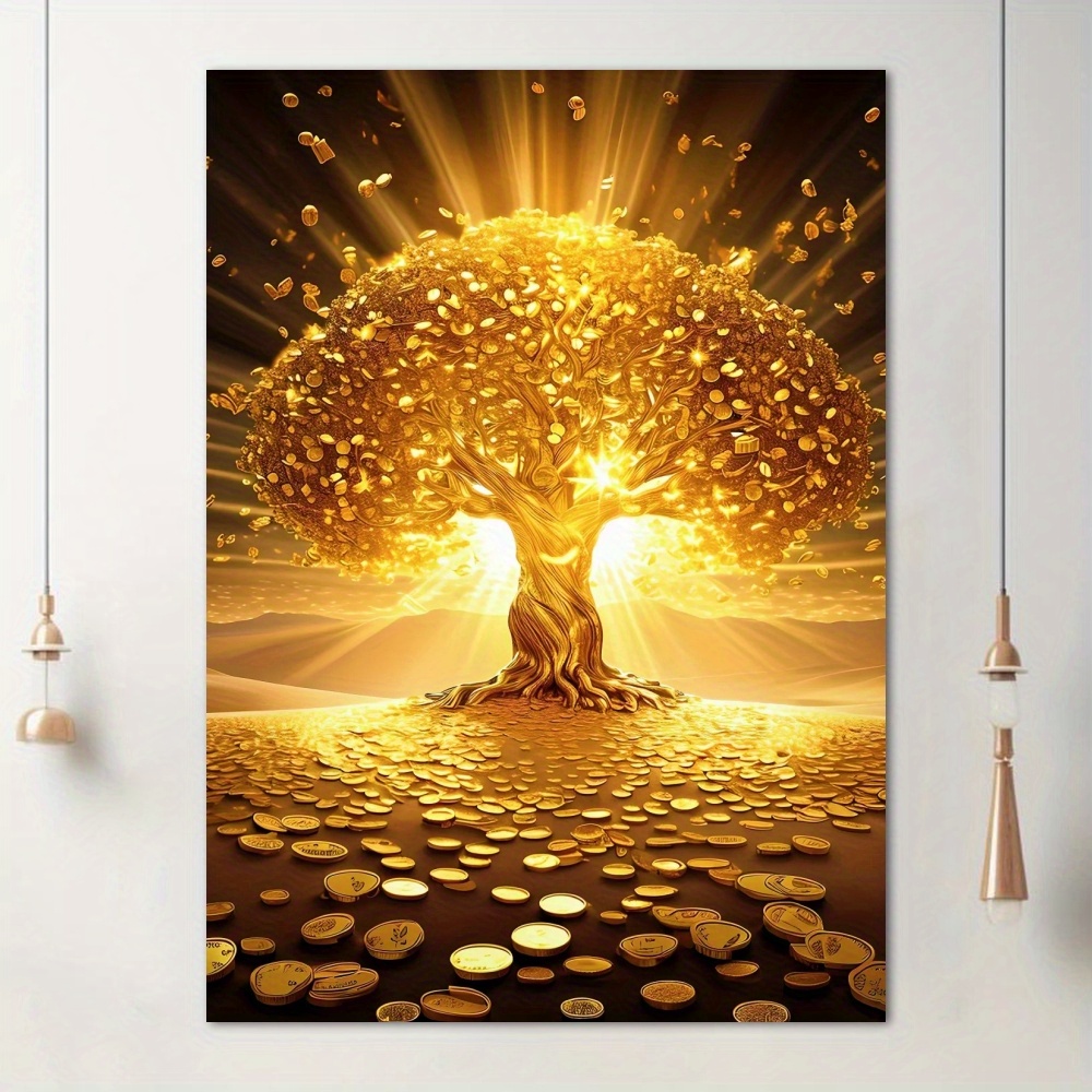 

Golden Canvas Print - High-quality Dream Wall Art For Home, Office, Bedroom, Living Room - Ideal Gift And Decorative Canvas Poster, 1 Piece