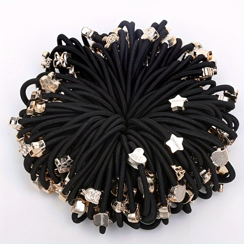 50 1 Casual Easy Elastic Hair Bands, Thick Hair Ornament, Gift