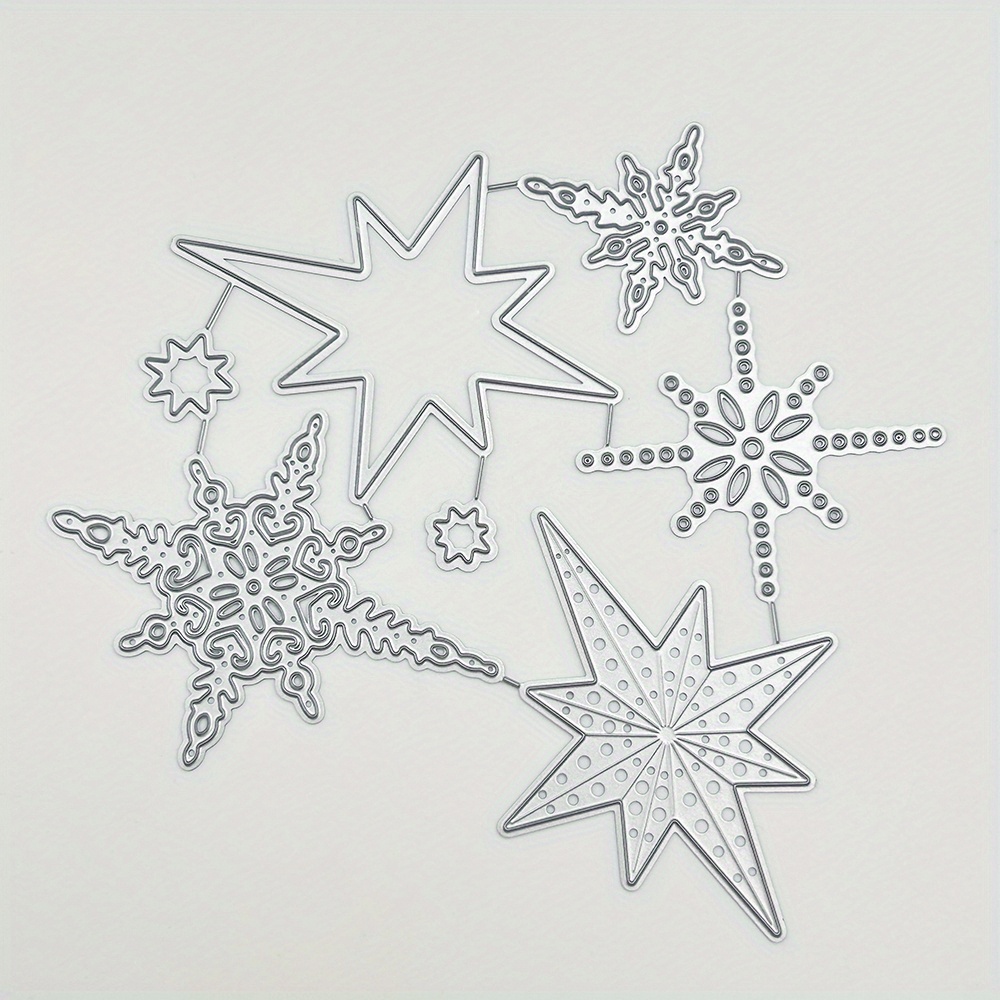 Image of Christmas New Year 1pc Christmas Starlight Snowflake Metal Cutting Scrapbooking Christmas Cutting Embossing Stencils Die Cut Album Paper Card Making