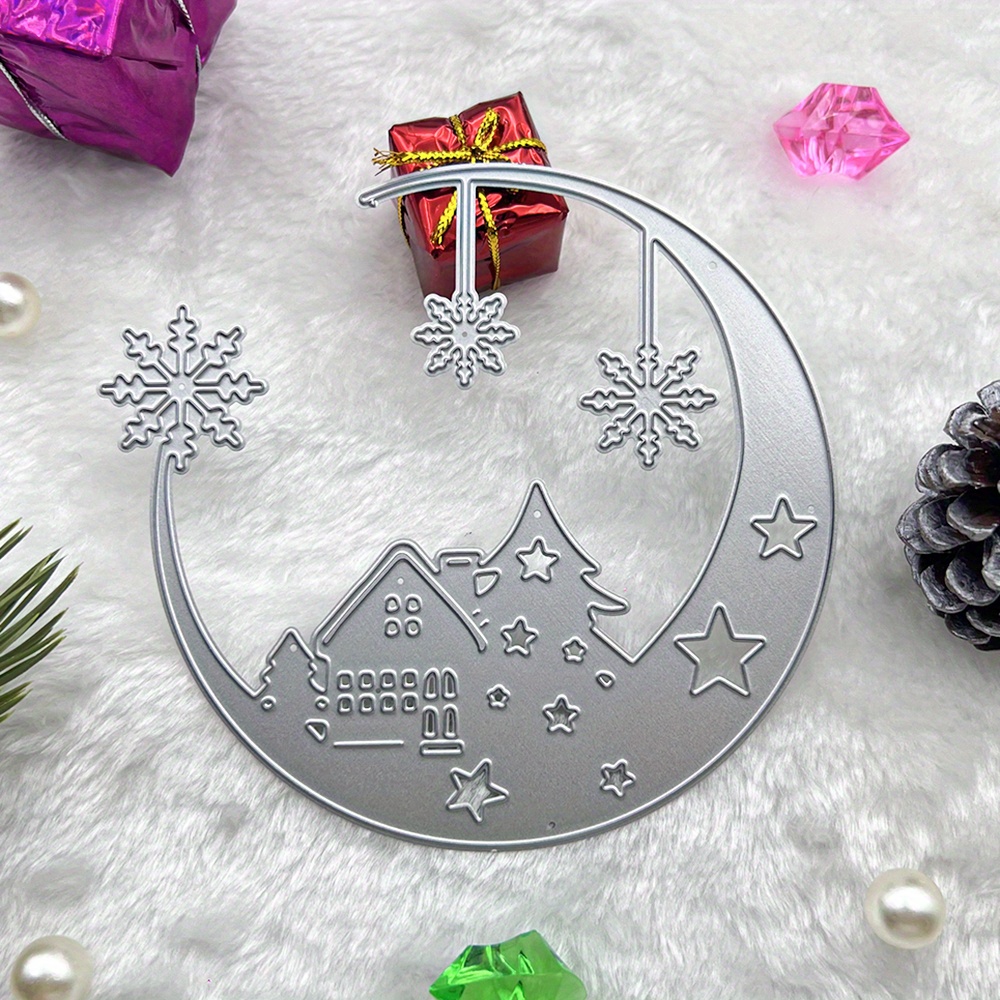 

Christmas & Moon Metal Cutting Die - Diy Scrapbooking, Card Making & Crafts Stencil Template For Decorations