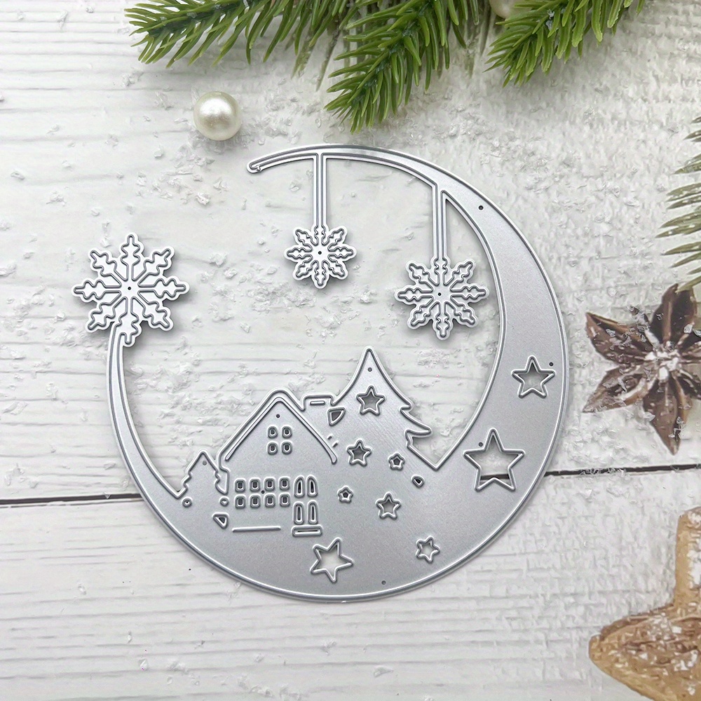 Luxylei 'Frohe Weihnachten' Metall-Stanzform – Präzise Buchstaben-Schablone Für Scrapbooking & Kartenbasteln