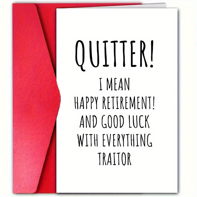 

Humorous Retirement Greeting Card 12cm X 18cm - , Grandparents, Teachers, Colleagues - Retirement With Wishes For Happy, And Extended - Ideal For Birthdays And Farewell Gifts, , Trips, , You Miss