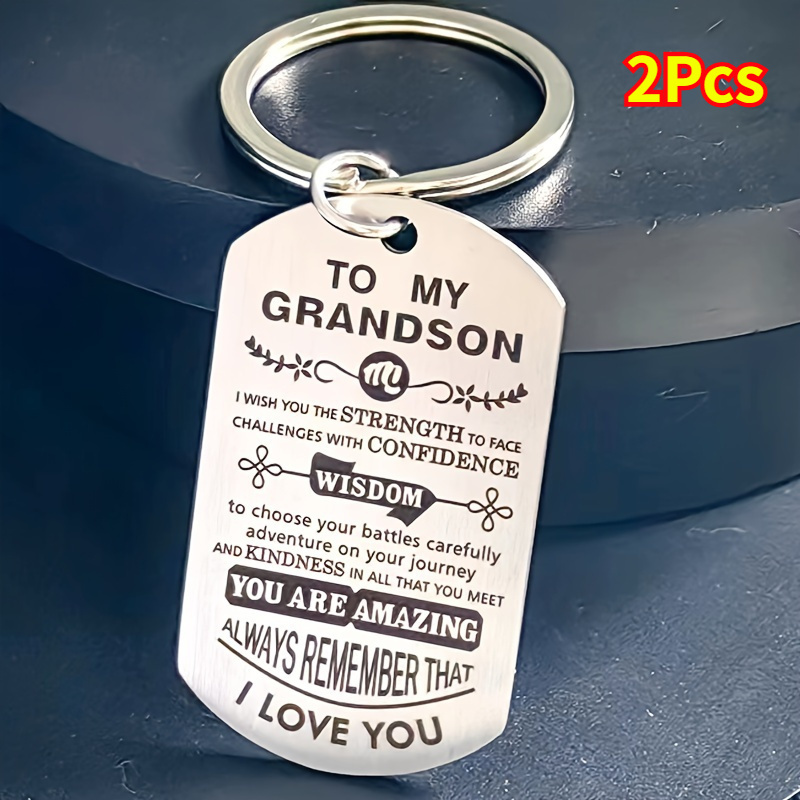 

2pcs Keychain - Steel Engraved , - And Hypoallergenic - , , Or Christmas , Of And Appreciation