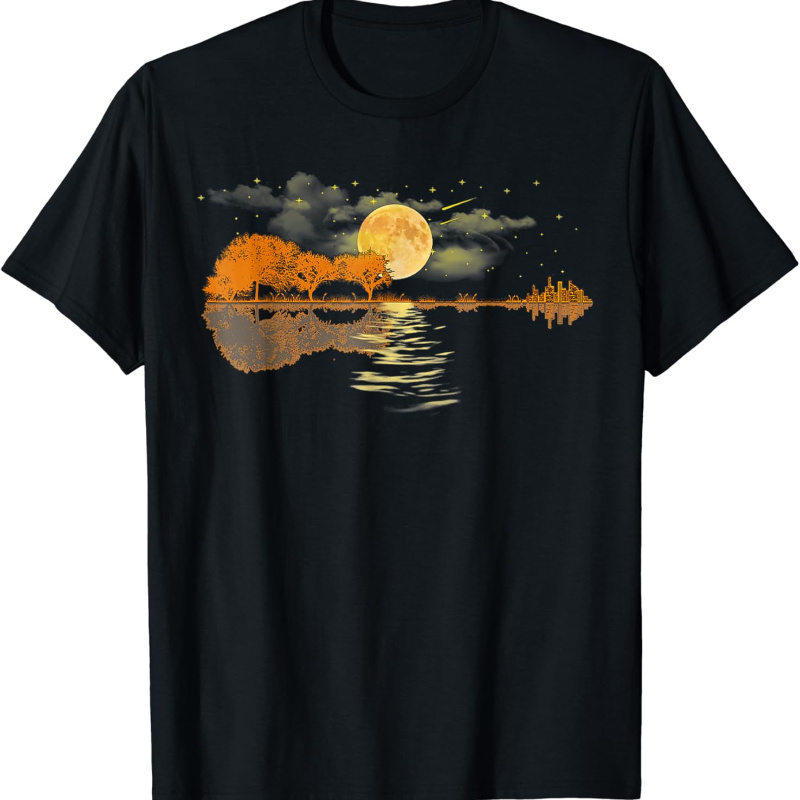 

Guitar Lake Reflections Love Musician Acoustic Guitar T-shirt