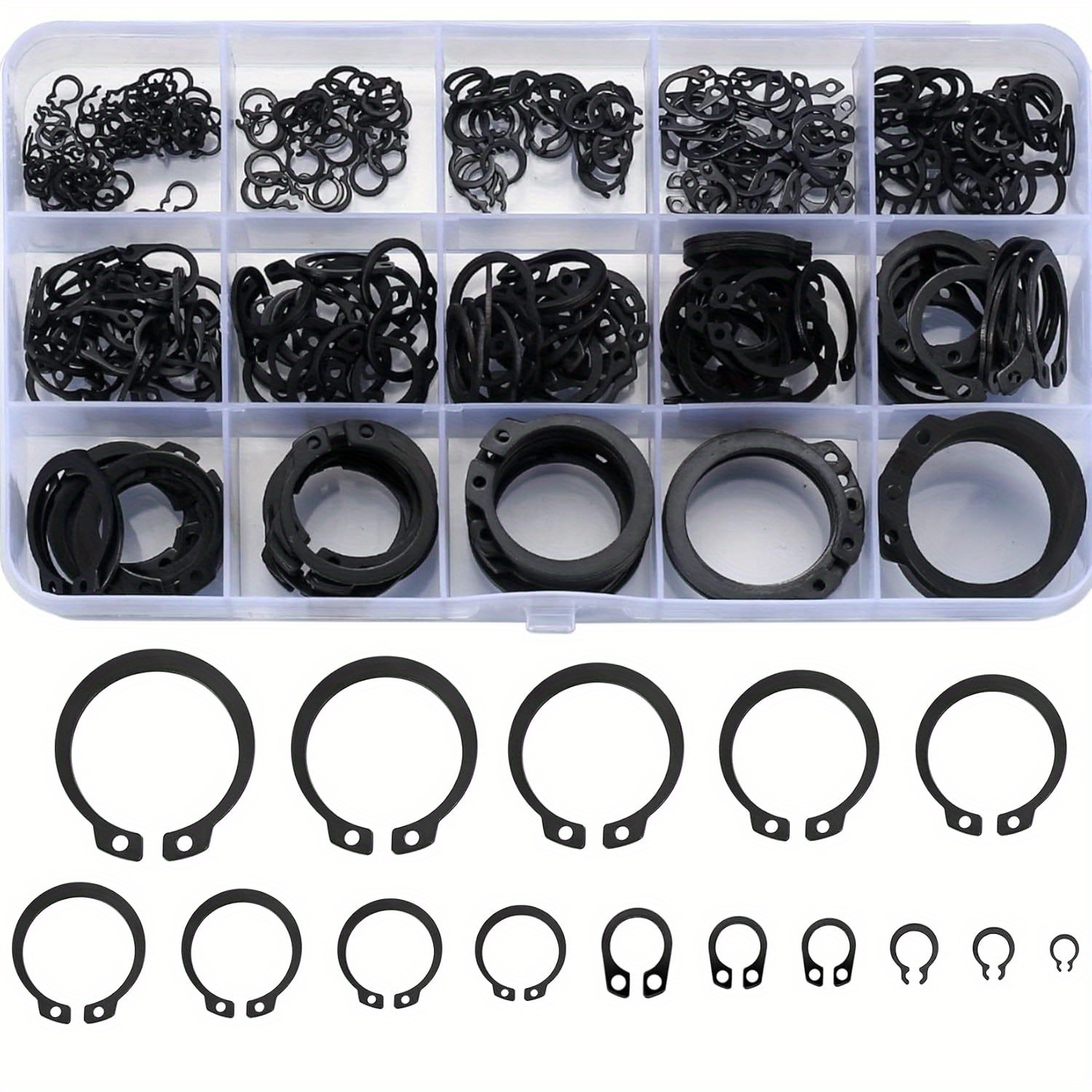 175 Retaining Rings, Shaft Spring , Type Lock Rings, C-clips, Lock Washers - Type Lock Rings, C-clips