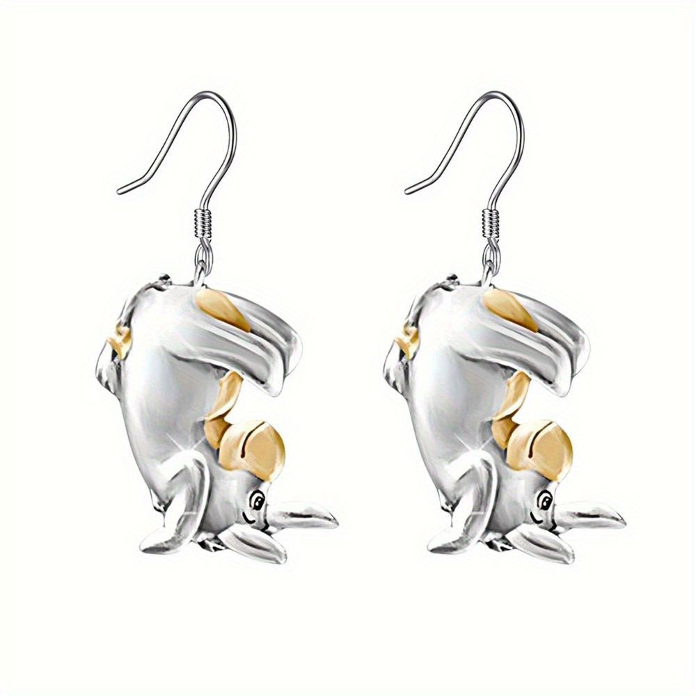 TEMU A Pair Of Flip Donkey Earrings With A Cute Design, Suitable For Daily Wear And Holiday Occasions. Are Great Gifts For .