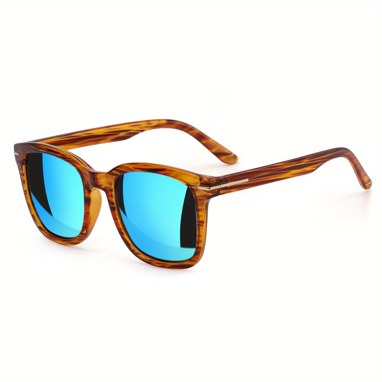 TEMU Classic Polarized For – Trendy Oversized Square Mirrored Fashion Shades With Uv400 Protection.suitable For Men And Women.