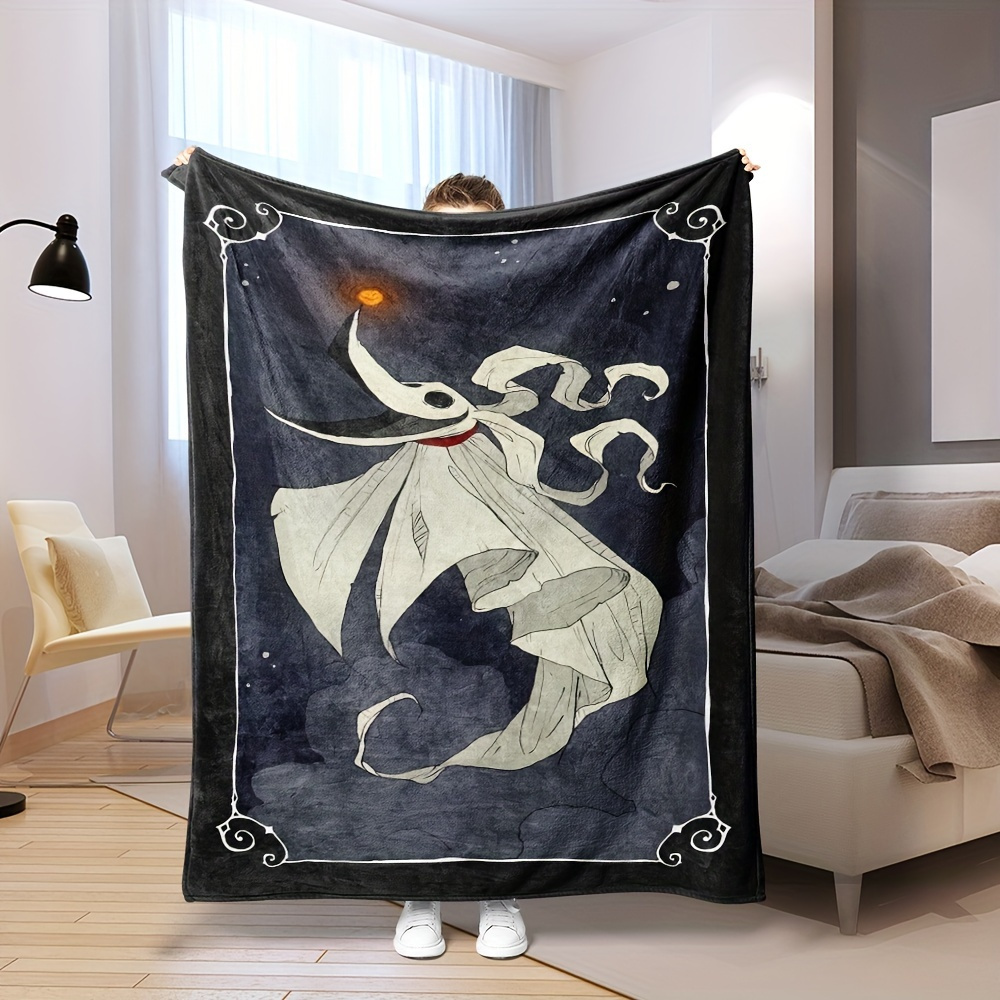 

Contemporary Style Flannel Knitted Throw Blanket, Multipurpose Before Christmas 0 Cartoon Print, Only, Digital Printed & Bed Companion, 100% Polyester, 200-250g - "" 0