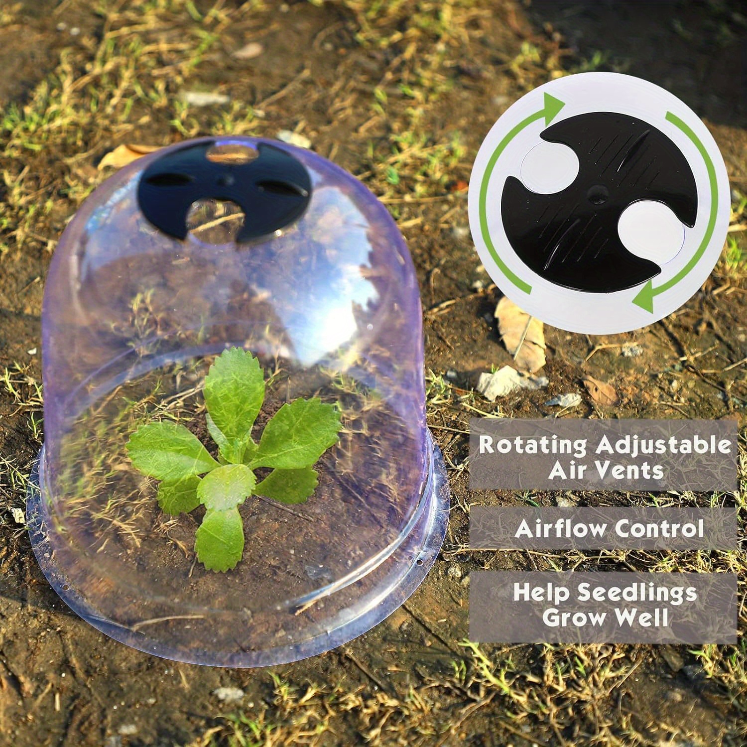 ベル Garden Frost Cover SUPVOX Garden Cloche Clear Bell Covers