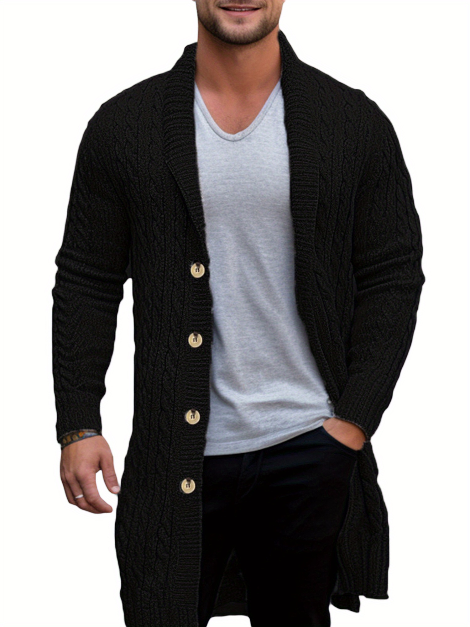 Cheap Men Woolen Coat Autumn Winter Overcoat Wool Long Coat Peacoat Men