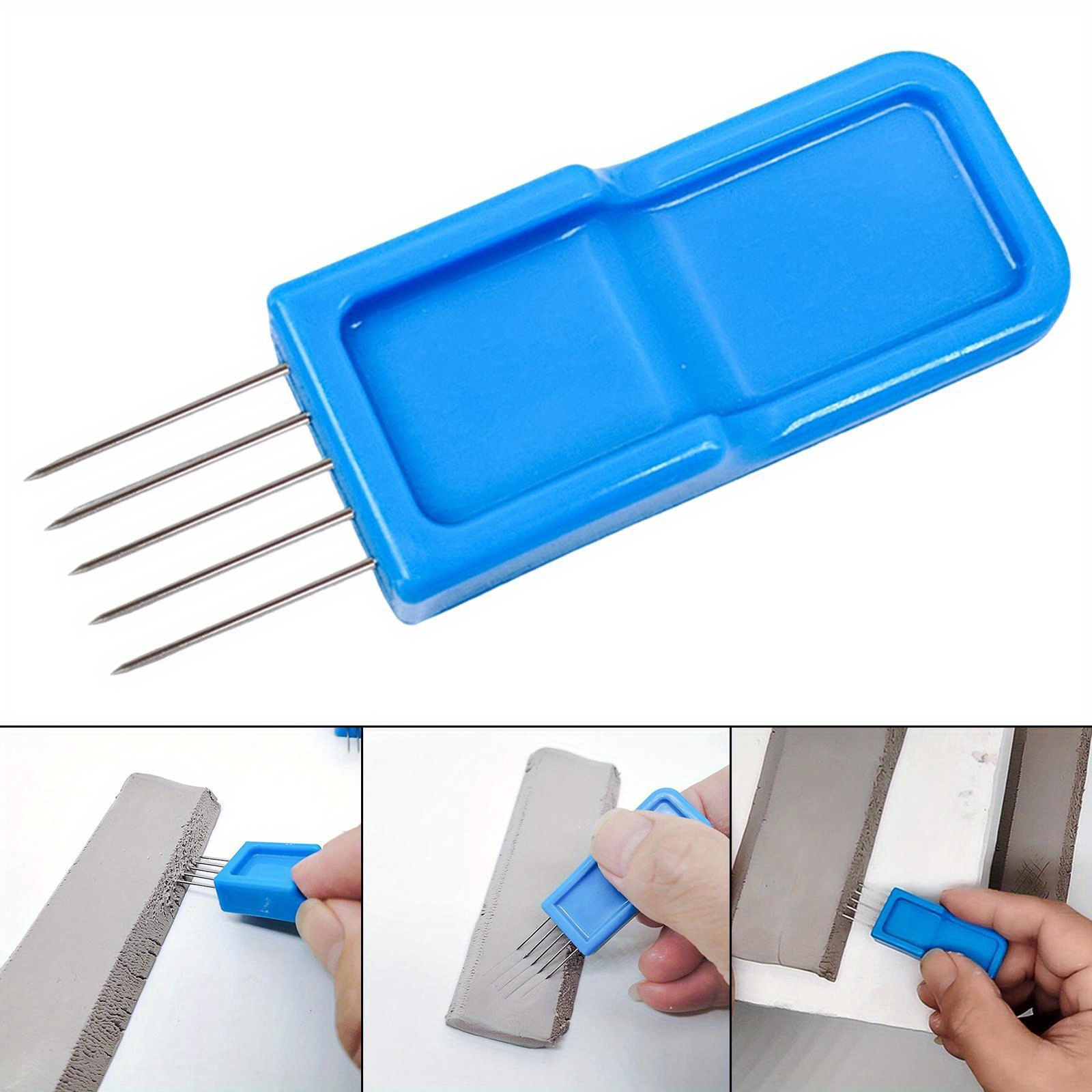 

5-pin Scratching Tool For Pottery, Decorative Clay Scratcher, Portable Connecting , Craft Tool For Artistic Pottery Making, Plastic, No Power Required