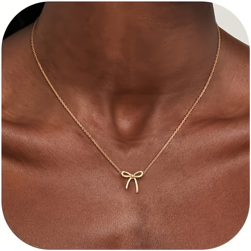 

Elegant Pendant Necklace For Women - Clavicle Chain With Cute , Accessory & Gift For Valentine's Day, Valentine's Day Accessory||goldplated Jewelry, Charm Necklace