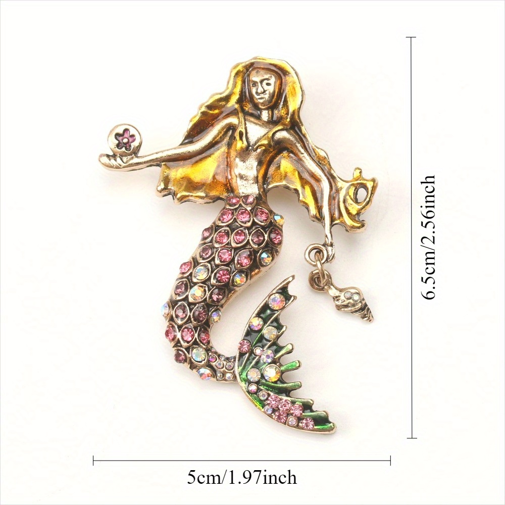 high quality fashion mermaid elegant personality cute pin women party wedding jewelry gift details 4