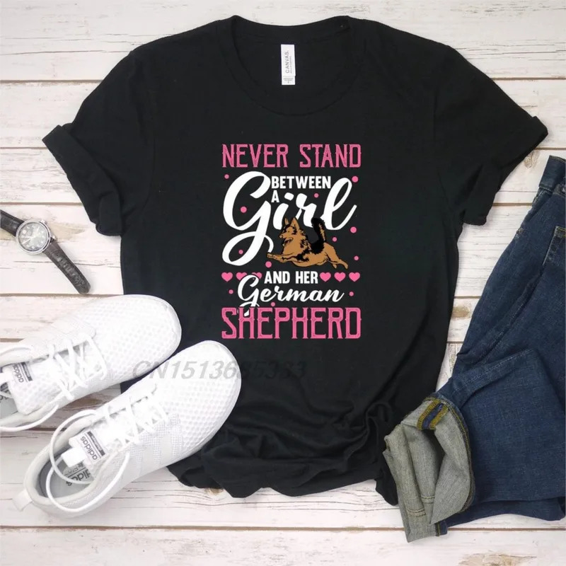 

You Hero Unisex Retro Cotton T-shirts Never Stand Her German Shepherd Women T Shirts Gone Fishing Oversized Tshirt