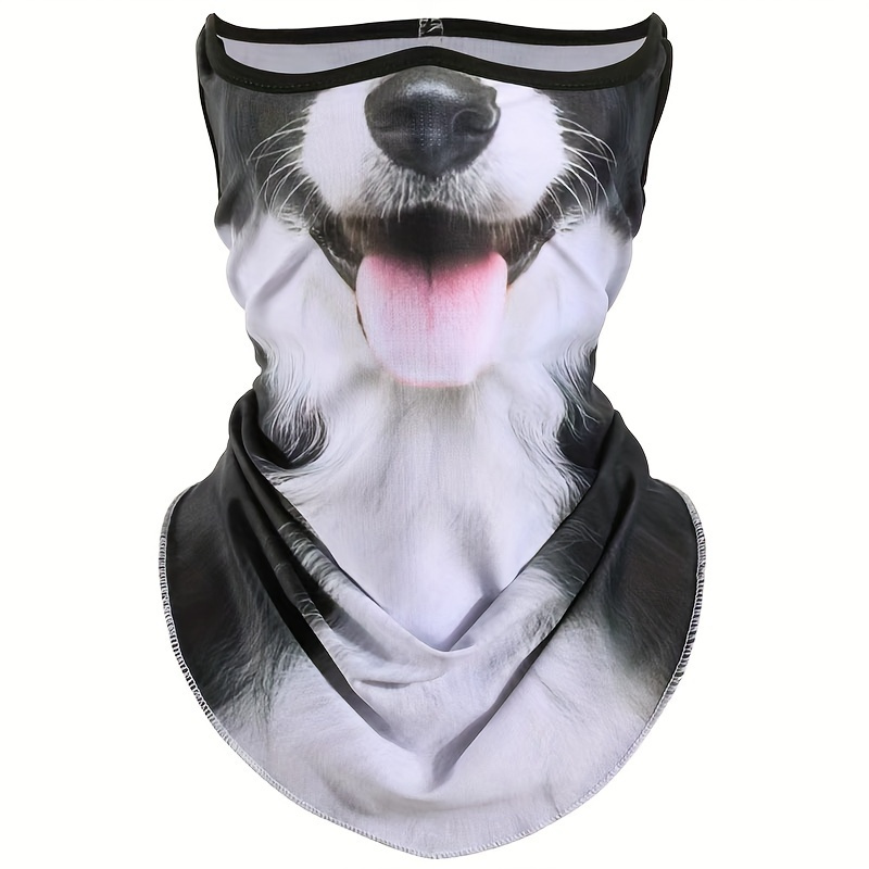 Image of 1pc Breathable Quick Dry 3d Cat Pattern Full Face And Neck Cover - Perfect For Outdoor Sports And Cycling