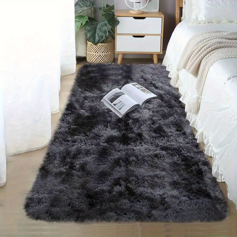 1pc luxury plush pv pile mat cozy scandinavian style anti slip stain resistant   bedroom living room soft polyester     in multiple colors rugs for living room details 6