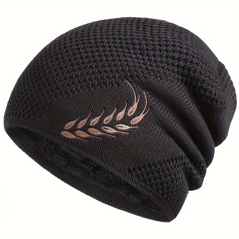 

Men's Knitted Beanie Hat Without Brim, Warm Lining Double Thick Winter Casual Skull Cap, Ideal For Gift-giving