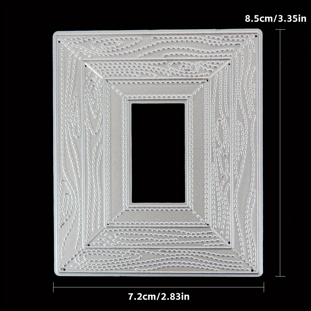 Image of Vintage Photo Frame Cutting Dies For Diy Scrapbooking, Card Making & Crafts - Metal Embossing Template For Greeting Cards, Birthday, Thank You & Holiday Decorations