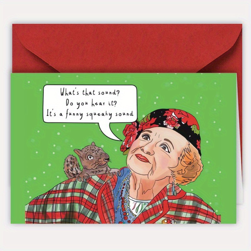 TEMU Carte de Noël de Tante - Parfaite pour , & les Êtres Chers - Inspirée par National Lampoons, Vœux de Fête, Cadeau de Noël, Frère Sœur Mari Femme