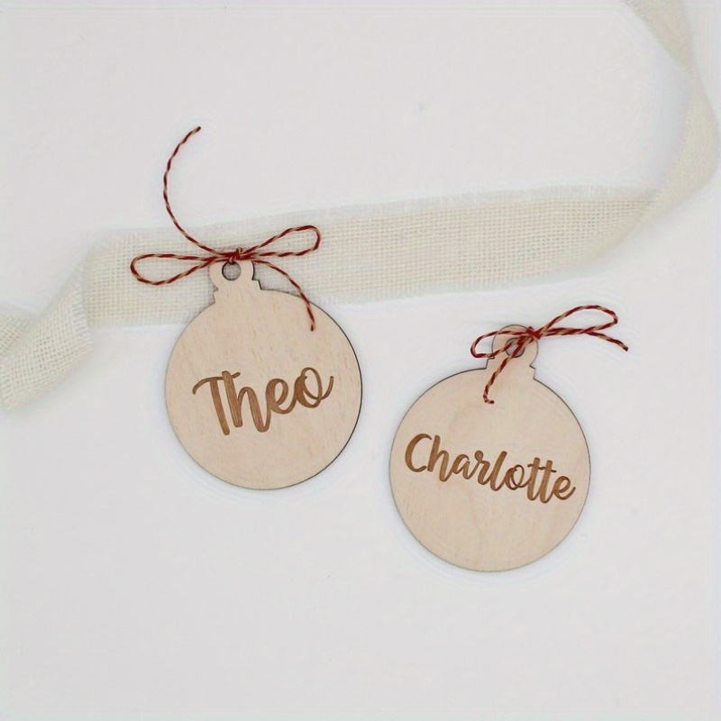 

Personalized Wooden Christmas Ornament - Custom Name Tag, Perfect Gift Idea & Decoration, Christmas Decor