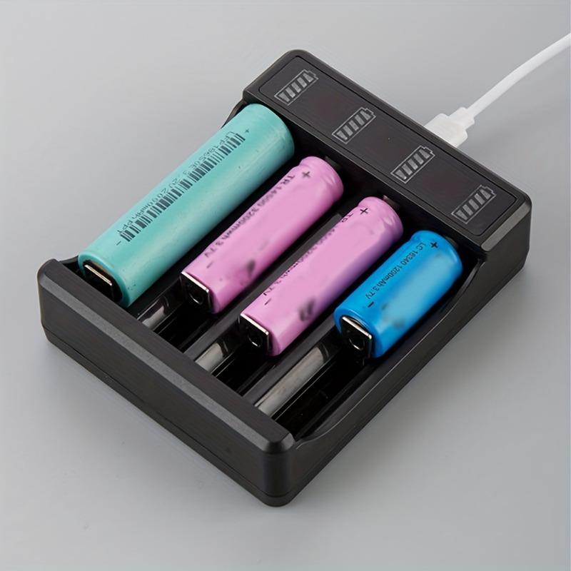 

Smart Led Usb Battery Charger For 10440, 14500, 18650 Li-ion Cells, Fast Charging, Overcharge Protection, No Battery Included, ≤36v Power Input - Efficient Universal Charging Station