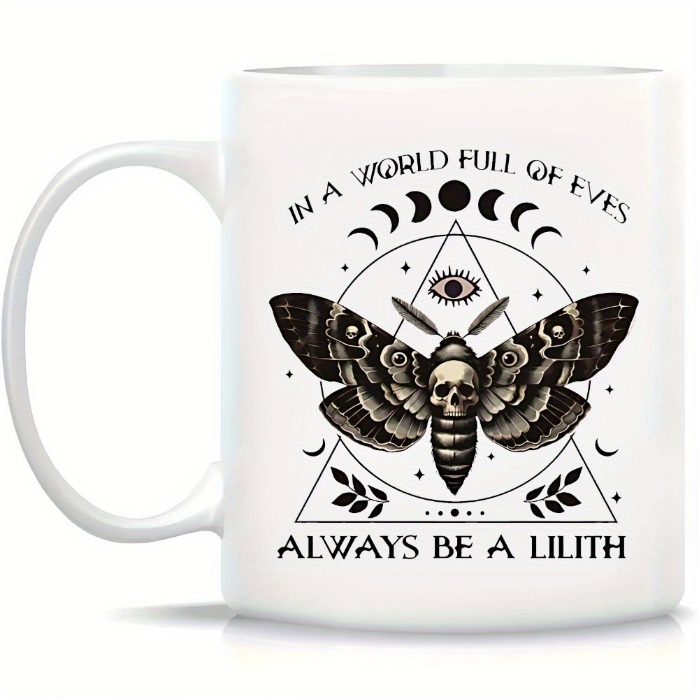 

1pc, Double-sided, 11oz, , Moth, Micro , Eyes, , , Triangle, Dark, Gifts, , Party Decorations, Mugs, Unique Mugs , Will