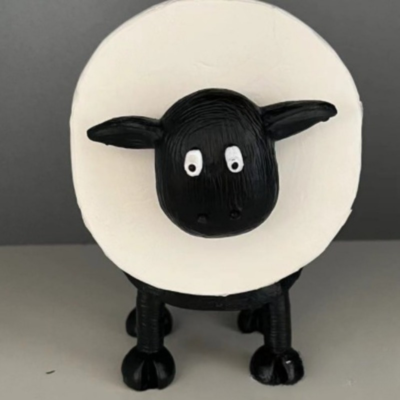 

Resin Sheep-shaped Tissue Holder - Adorable Animal Tissue Box For Bathroom Decor, Christmas/ Gift