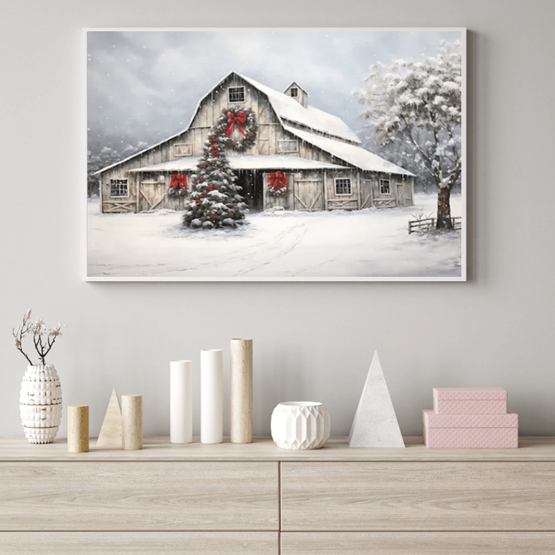 

1pc Weathered Barn Canvas Poster, Decor, Prints, Interior Home Decor, Waterproof Canvas Poster Mural, Living Room/ Bedroom/ Office Decor Mural, 11.8x15.7 Inches And 15.7x23.6 Inches, Frameless