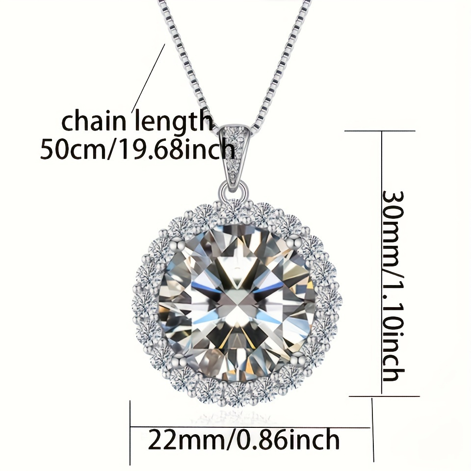 S925 Silver Moissanite Atmospheric Necklace — Elegant Gift