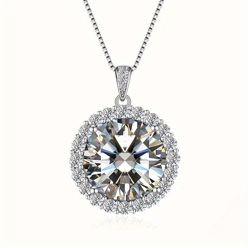 S925 Silver Moissanite Atmospheric Necklace — Elegant Gift