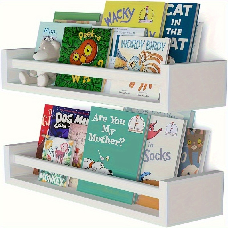 

Solid Wood Nursery Shelf - Ideal For Books, Toys & Decor Storage - Perfect Gift For Christmas, Halloween, Thanksgiving, Room Shelves, Organizing