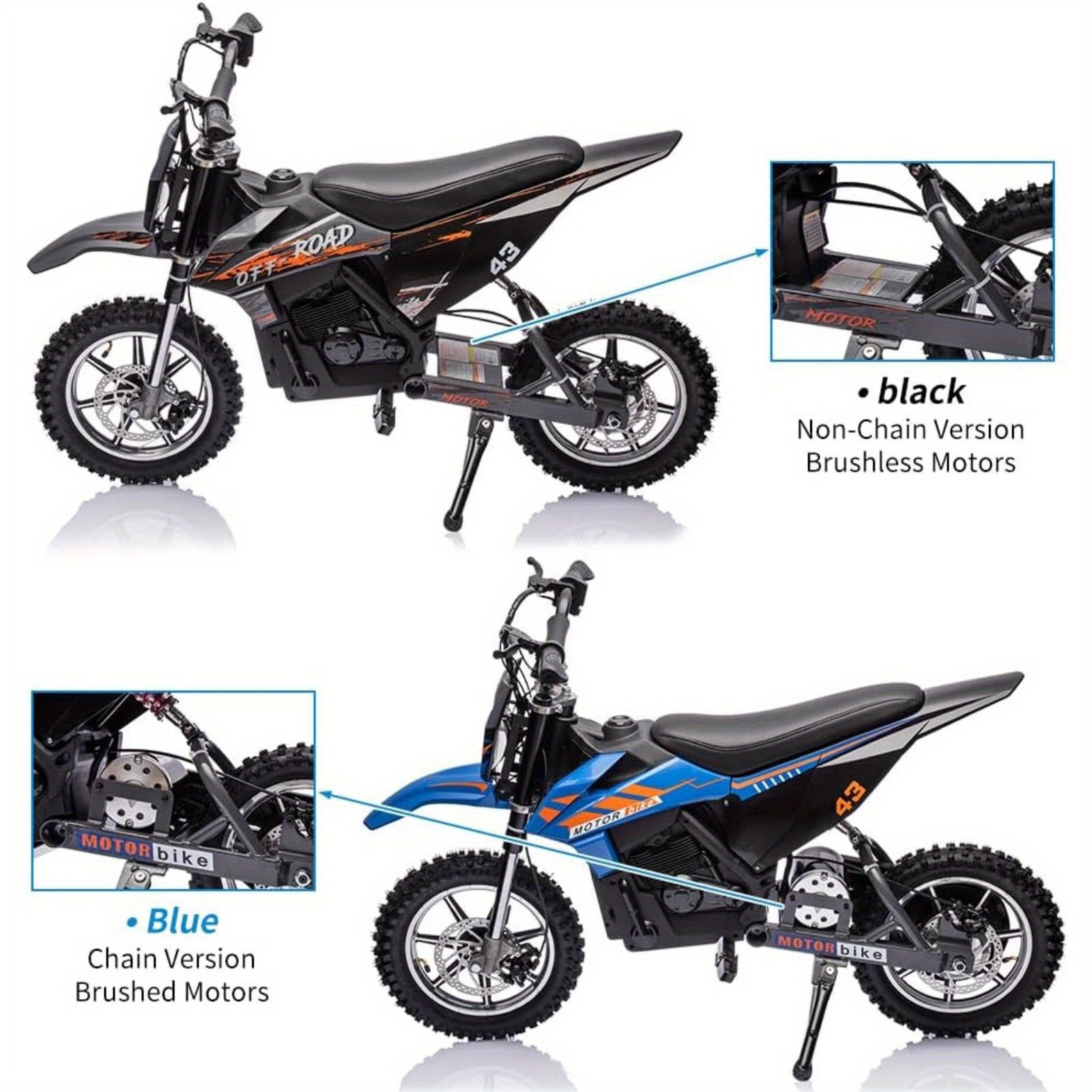 36v7ah (18v7ah*2) Electric Dirt Bike 14+ Years Old Teens Temu